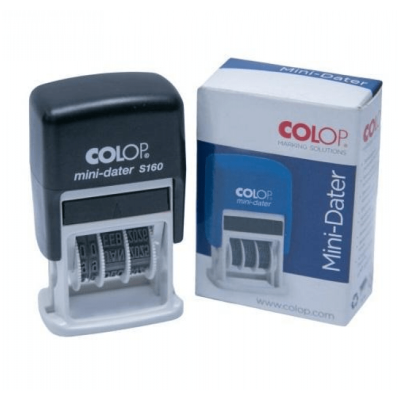 COLOP S160 Мини-датер 3,8 мм. со свободным полем 25х5 мм, месяц ЦИФРАМИ