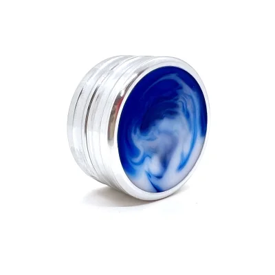 "Сатурн 42-Магнит / смола Море" Металлическая магнитная оснастка для печати с встроенной штемпельной подушкой (диаметр печати 42 мм.)