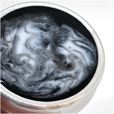 "Сатурн 42-Магнит / смола Мрамор" Металлическая магнитная оснастка для печати с встроенной штемпельной подушкой (диаметр печати 42 мм.)