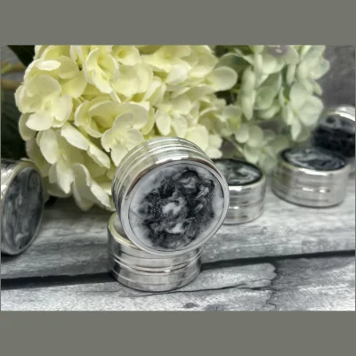 "Сатурн 42-Магнит / смола Мрамор" Металлическая магнитная оснастка для печати с встроенной штемпельной подушкой (диаметр печати 42 мм.)