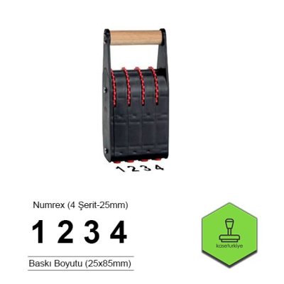 25004 Numrex 4 Band Нумератор 4-разряда, высота шрифта 25мм (от 0 до 9)
