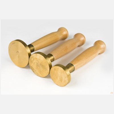 OS 35ЛС Пломбир под сургуч с деревянной ручкой, латунный (диаметр 35 мм.)