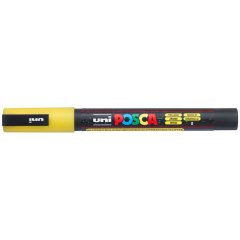 Маркер POSCA PC-3ML, жёлтый с блёстками, 0.9 - 1.3 мм, пулевидный наконечник №2