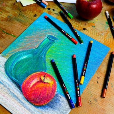 POSCA Pastel Набор из 24 ПАСТЕЛЕЙ (карандаши без оправы) в подарочном кейсе, Япония