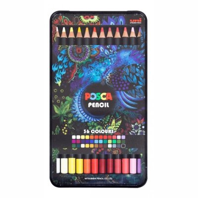 POSCA Pencil Набор из 36 цветных карандашей в подарочном кейсе, Япония