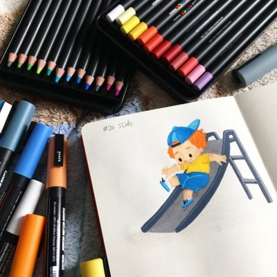 POSCA Pencil Набор из 36 цветных карандашей в подарочном кейсе, Япония