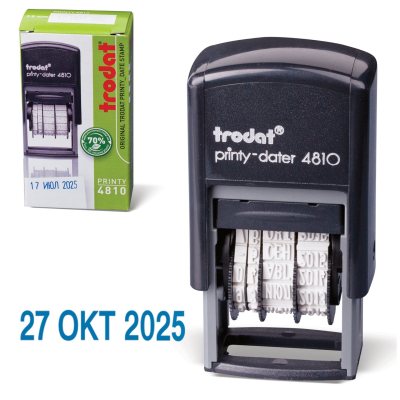 TRODAT 4810 PRINTY ДАТЕР, ВЫСОТА ДАТЫ 3.8 мм, месяц БУКВАМИ