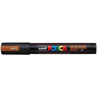Маркер POSCA PC-5M, бронзовый, 1.8 - 2.5 мм, пулевидный наконечник №42