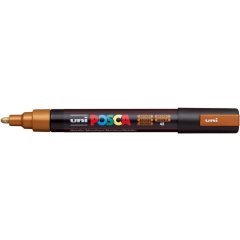 Маркер POSCA PC-5M, бронзовый, 1.8 - 2.5 мм, пулевидный наконечник №42