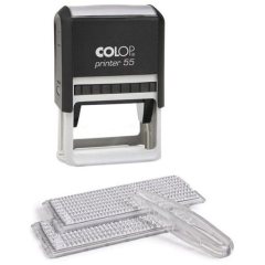 Colop Printer 55-Set Автоматический самонаборный штамп, 2 кассы С РАМКОЙ (размер штампа 60 х 40 мм, 8/10 строк)
