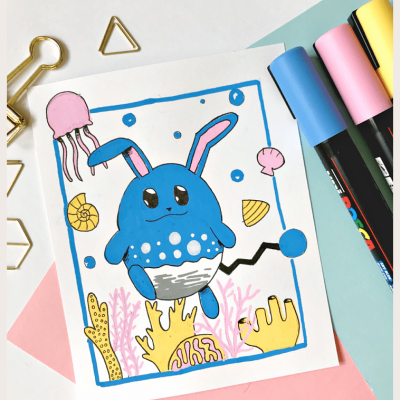 Набор акриловых маркеров POSCA PC-5M «Пастельные цвета», в пластиковой упаковке, 6 шт