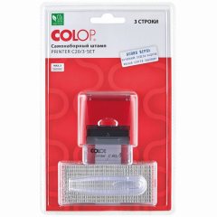 COLOP Printer Compact 20/3-Set Автоматический самонаборный штамп 3 строки с 1-й кассой (штамп 38х14 мм)