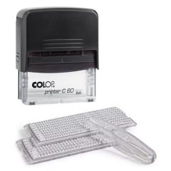 Colop Printer Compact 60-Set Автоматический самонаборный штамп, 2 кассы С РАМКОЙ (штамп 76 х 37 мм, 7/9 строк)