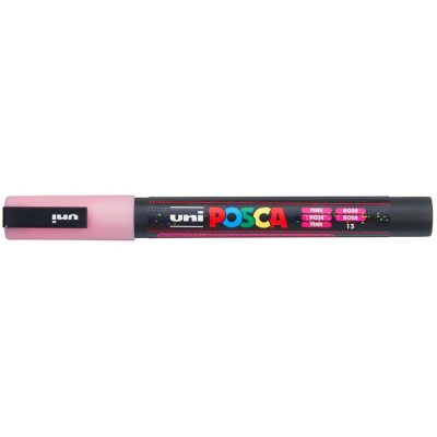 Маркер POSCA PC-3ML, розовый с блёстками, 0.9 - 1.3 мм, пулевидный наконечник №13