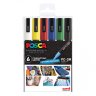 Набор акриловых маркеров POSCA PC-3M «Стандартные цвета», в пластиковой упаковке, 6 шт