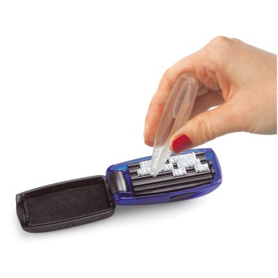 Colop Stamp Mouse 20-Set Карманный самонаборный штамп со встроенной штемпельной подушкой 4 строки, 1 касса (штамп 38 х 14 мм)