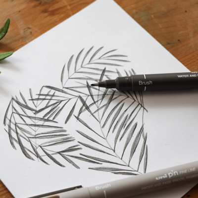 Набор линеров Uni PIN «Brush», в пластиковой упаковке, 5 шт