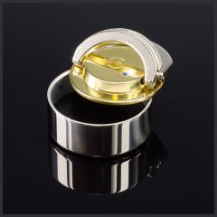 "OL-ТЕХНО кристалл-сапфир 40" Металлическая оснастка для печати с фианитовым кристаллом, СИНИЙ  (диаметр печати 40 мм.)