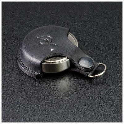 "OL-КОМПАКТ 30" Премиальная металлическая оснастка для печати в кожаном чехле с кристаллом SWAROVSKI (диаметр печати 30 мм.)