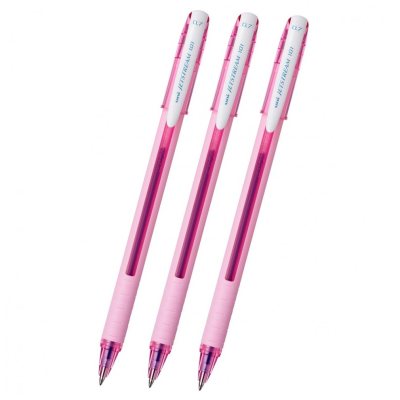 Шариковая ручка 3 шт. UNI Jetstream SX-101-07FL цветной корпус/синие чернила, шарик 0.7 мм/линия 0.35 мм