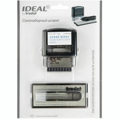 IDEAL 4911/DB Typo Автоматический самонаборный штамп 3 строки, 1 касса (штамп 38 х 14 мм)
