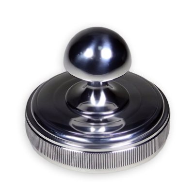 OS-34-1 / F3-40КН Металлическая оснастка для красконаполненной печати (настольная). Полированный металл / диаметр 40 мм