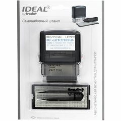 IDEAL 4912/DB Typo Автоматический самонаборный штамп 4 строки, 1 касса (штамп  47 х 18 мм)