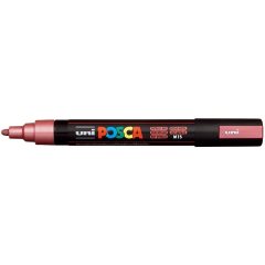 Маркер POSCA PC-5M, красный металлик, 1.8 - 2.5 мм, пулевидный наконечник № M-15