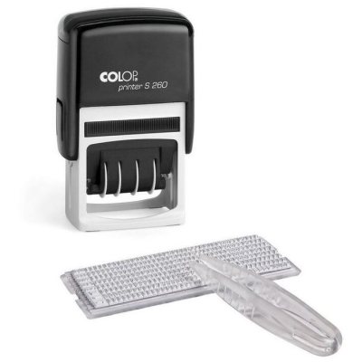COLOP Printer S260-Set Датер автоматический самонаборный 2 строки, 1 касса (45 х 24 мм) месяц ЦИФРАМИ
