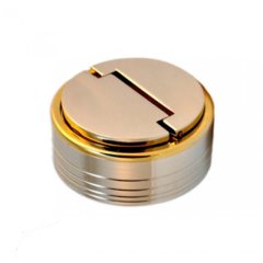 OS-25-В-2 Оснастка для печатей карманная "Магнетик", магнитная, никелирование, золочение. с штемпельной подушкой / d=41 мм.