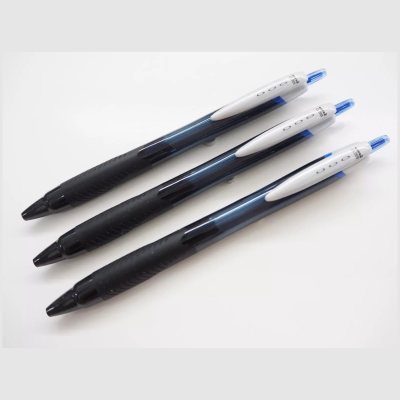 Шариковая ручка Автоматическая 3 шт. UNI Jetstream SXN-150S38  чёрный корпус/синие чернила, шарик 0.38 мм/линия 0.25 мм