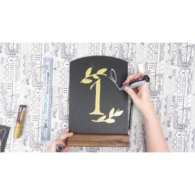 Набор меловых маркеров Uni Chalk 5M 1,8-2,5мм Стандартные цвета, в пластиковой упаковке, 6 шт