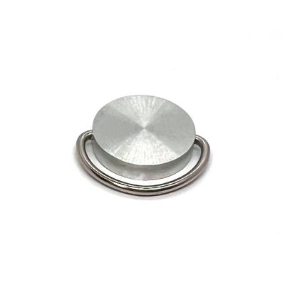 МТ 24А-duo Пломбир двухсторонний, алюминиевый под пластилин (диаметр пломбира 24 мм.) с полукольцом