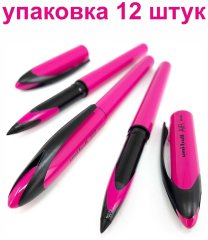 12 штук - Ручка - Роллер Uni-Ball AIR UBA-188EL-M Розовый корпус, Синие чернила, шарик 0.5 мм/линия 0.28-0.45 мм