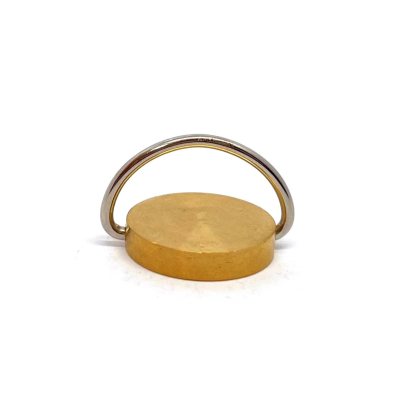 МТ 24Л-duo Пломбир двухсторонний,латунный под пластилин (диаметр пломбира 24 мм.) с полукольцом