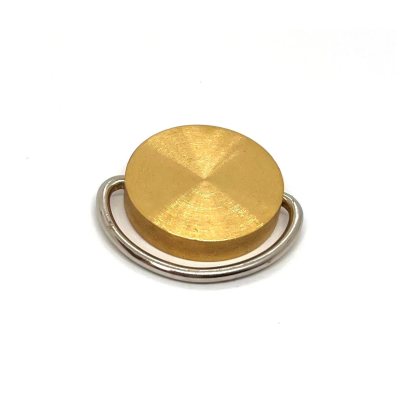 МТ 24Л-duo Пломбир двухсторонний,латунный под пластилин (диаметр пломбира 24 мм.) с полукольцом