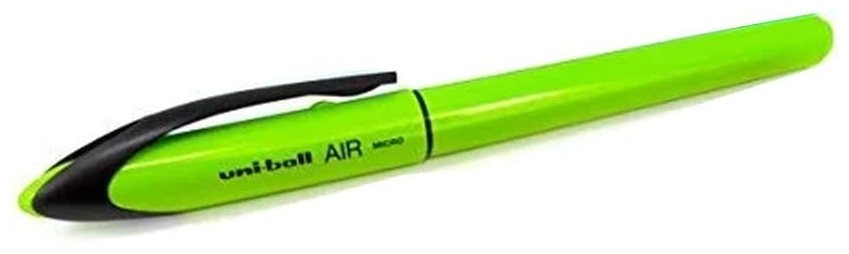 12 штук - Ручка - Роллер Uni-Ball AIR UBA-188EL-M Зелёный корпус, Синие чернила, шарик 0.5 мм/линия 0.28-0.45 мм