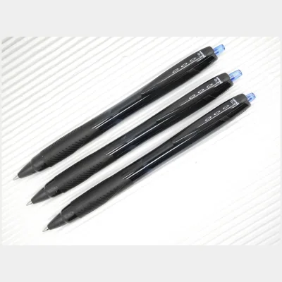 Шариковая ручка Автоматическая 3 шт. UNI Jetstream SXN-157S чёрный корпус/синие чернила, шарик 0.7 мм/линия 0.35 мм