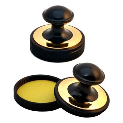 OS-11-1 Оснастка для печатей "Эйфель", с золоченой вставкой, с штемпельной подушкой / d= 42 мм.