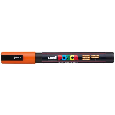 Маркер POSCA PC-3M, оранжевый, 0.9 - 1.3 мм, пулевидный наконечник №4