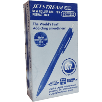 12 штук - Шариковая ручка Автоматическая UNI Jetstream SXN-157S чёрный корпус/синие чернила, шарик 0.7 мм/линия 0.35 мм