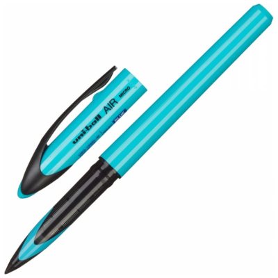 Набор ручек-роллеров Uni-Ball AIR UBA-188EL-Micro ЦВЕТНЫЕ корпуса, синие чернила, шарик 0.5 мм/линия 0.28-0.45 мм