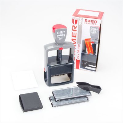 GRM 5465 HUMMER Dater DIY Датер профессиональный автоматический самонаборный 6 строк, 2 кассы (58 х 36 мм) месяц ЦИФРАМИ