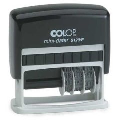 COLOP S120/P Мини-датер 3,8 мм. со свободным полем 25х10 мм, месяц БУКВАМИ