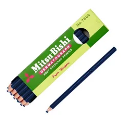 12 штук - Карандаш UNI Mitsubishi DERMATOGRAPH P-7600 Синий, для письма по любой поверхности 1.0-4.0 мм
