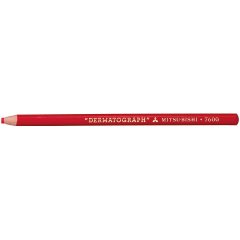 12 штук - Карандаш UNI Mitsubishi DERMATOGRAPH P-7600 Красный, для письма по любой поверхности 1.0-4.0 мм