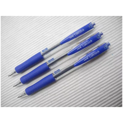 3 штуки/один цвет - Шариковая ручка Автоматическая UNI Laknock SN-100 шарик 0.7 мм/линия 0.3 мм