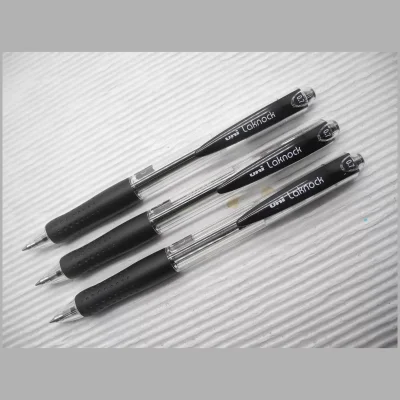 3 штуки/один цвет - Шариковая ручка Автоматическая UNI Laknock SN-100 шарик 0.7 мм/линия 0.3 мм