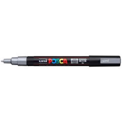 Маркер POSCA PC-3M, серебряный, 0.9 - 1.3 мм, пулевидный наконечник №26