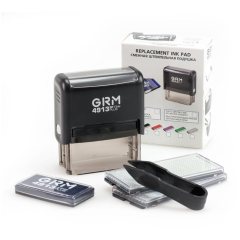 GRM 4913 PLUS Самонаборный штамп 6 строк, 2 кассы (штамп 60 х 24 мм)